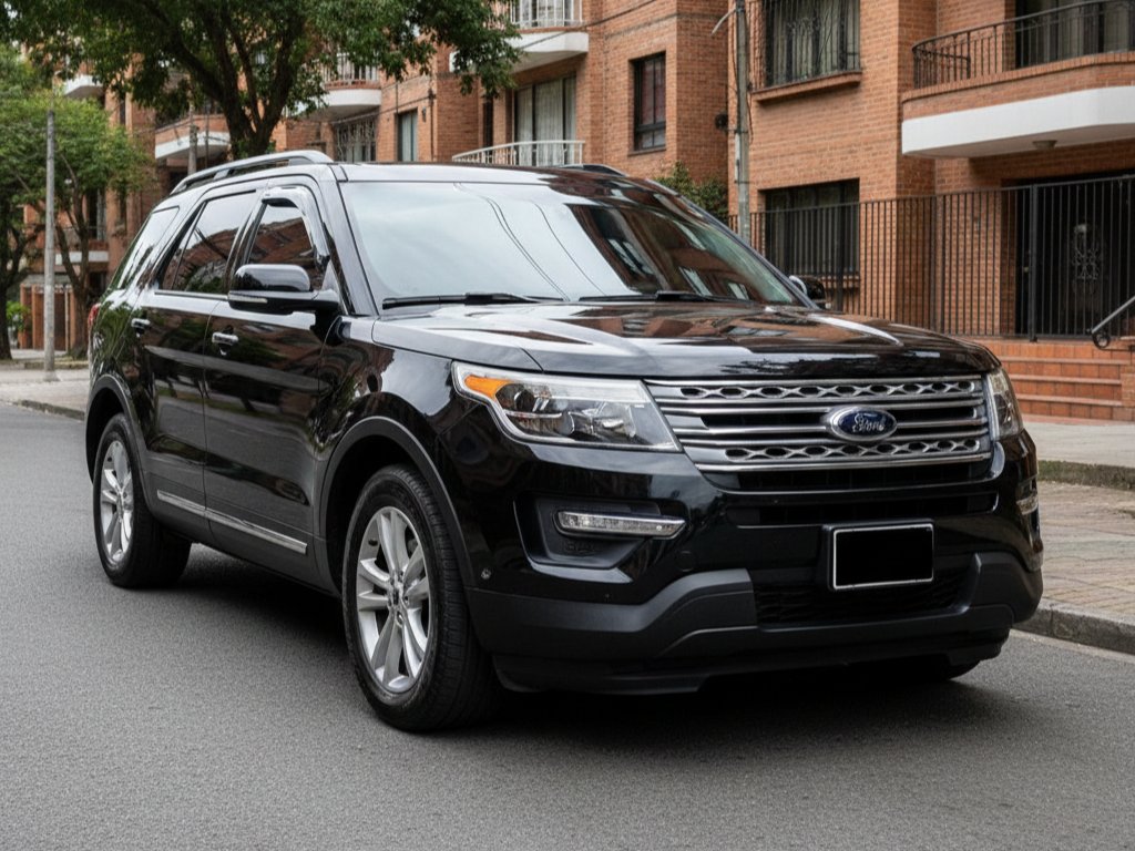 Ford Explorer negro - SUV discreta seguridad familiar Colombia